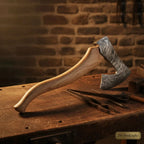 Handmade Damascus Steel Hatchet Wood Handle Durable Camping Bushcraft Axe