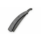 Handmade Damascus Steel Sweeney Todd Style Straight Razor Barber Folding Razor with Leather Sheath
