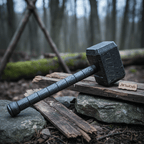 Handmade Full Damascus Steel Hammer – Great Piece of Art MB-0013