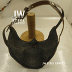 Handmade Metallic Half Face Mask | Golden Cast Art Mask for Display