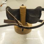Handmade Metallic Half Face Mask | Golden Cast Art Mask for Display