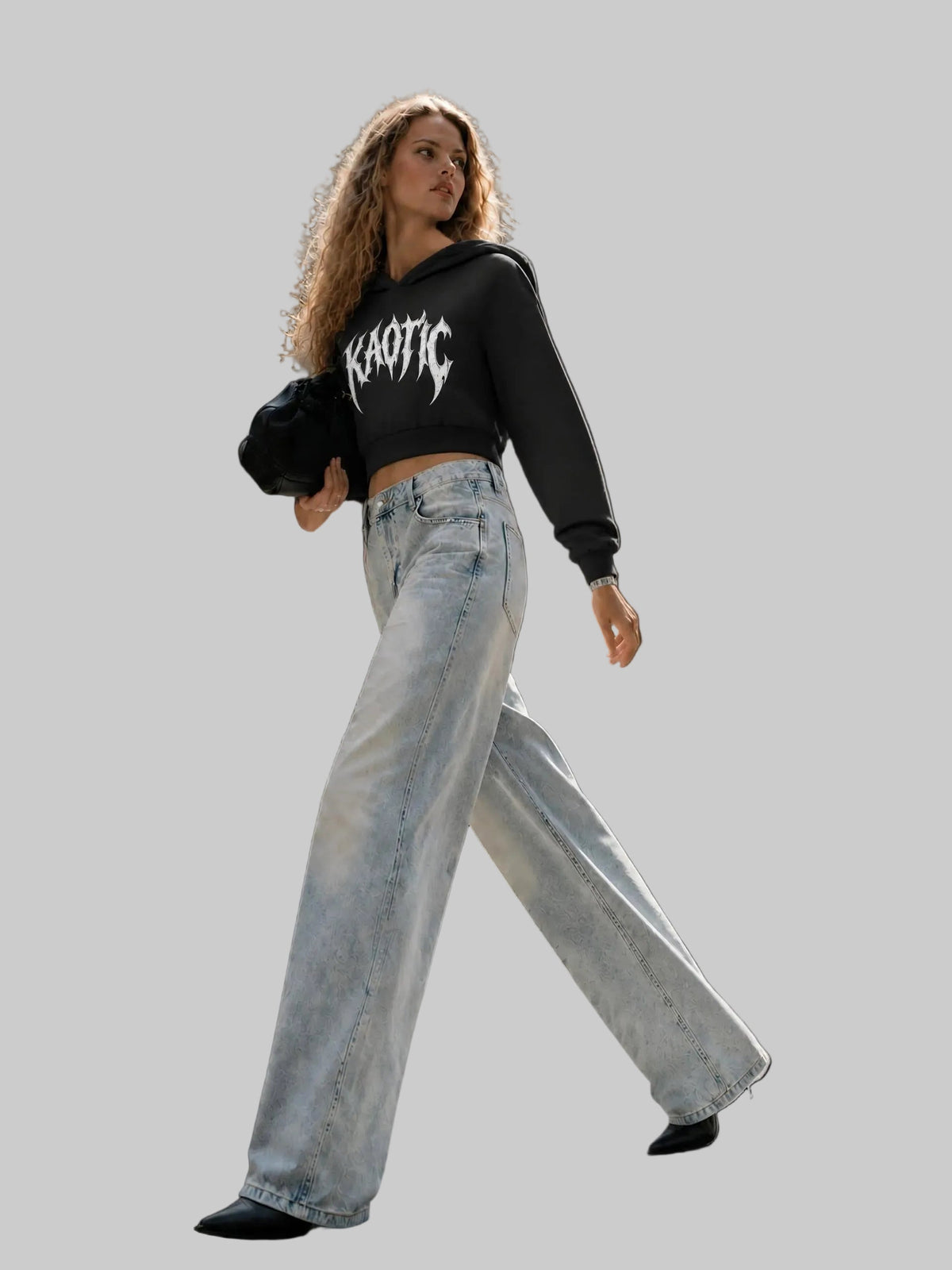 Kaotic Cropped Hoodie
