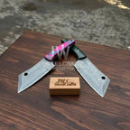 Ko-Bunka Knife Damascus Steel, Reverse Tanto