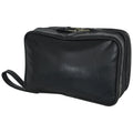 Mercury Luggage Faux Leather Black Shave Bag