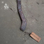 Handmade Viking Double-Bit Carbon Steel Axe with Norse Rune Etching and Engraved Hardwood Handle