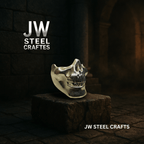 Polished Metal Skull Decor | Handmade Cast Aluminum Skull Sculpture