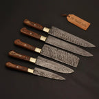Custom Handmade Chef Knives Damascus Steel blades By JW SteelCrafts