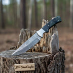 Handmade Damascus Bowie Knife with Micarta Handle