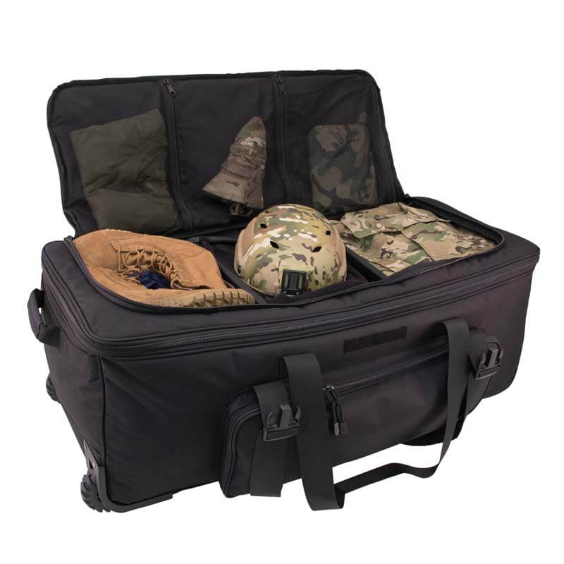 TAA Compliant Black Tactical Expandable Rolling Deployment