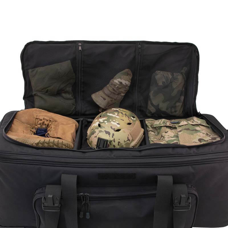 TAA Compliant Black Tactical Expandable Rolling Deployment