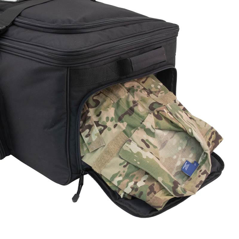 TAA Compliant Black Tactical Expandable Rolling Deployment