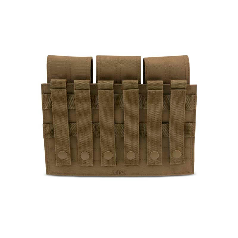 Triple Stacked M4/M16 Coyote Brown Mag Pouch