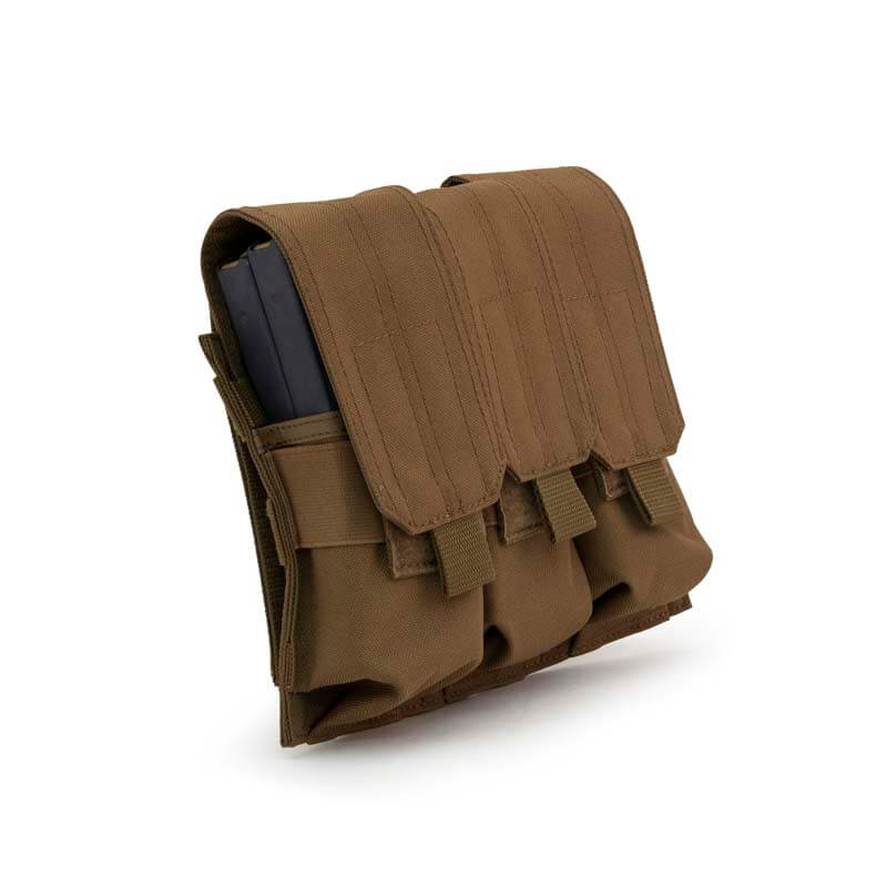 Triple Stacked M4/M16 Coyote Brown Mag Pouch