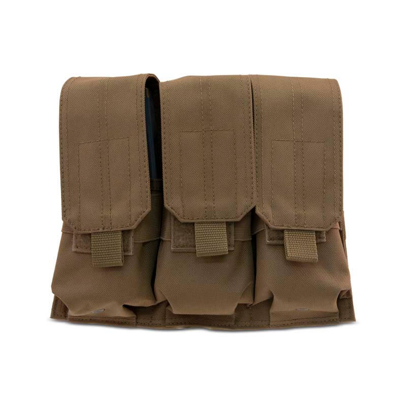 Triple Stacked M4/M16 Coyote Brown Mag Pouch
